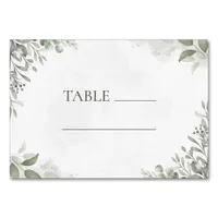 Elegant Botanical Wedding Table Number Place Card