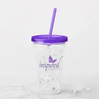 Inspirational Be Inspired Everyday Butterfly Acrylic Tumbler