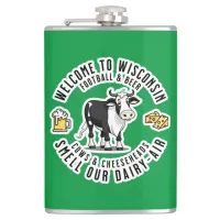 Welcome to Wisconsin, Smell our Dairy Air Flask