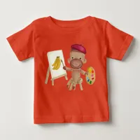 A Little Artist Socky the Sock Monkey Infant Baby T-Shirt