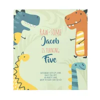 Budget, Raw-some Cute Dinosaur Birthday Invitation Notepad