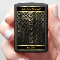 Black And Gold SnakePatterns Zippo Lighter