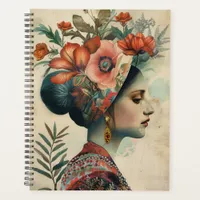 Fantasy Illustration Lady and Flowers Planner