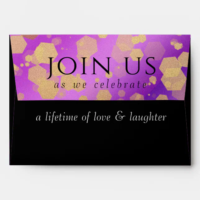 Elegant 47th Amethyst Wedding Anniversary Envelope