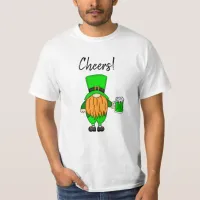 Cheers St Patrick's Day Leprechaun | Green Beer    T-Shirt