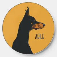 Yellow Doberman Wireless Charger