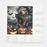 Grab a Broom | Witch Themed Halloween Party Napkins