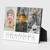 Grandchildren Names Photo Collage | Grandpa Gift Plaque