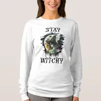 Stay Witchy | Halloween Witch and Full Moon T-Shirt