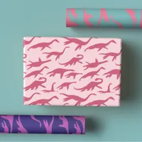 Bright & Fun Trendy Modern Loch Ness Monster Wrapping Paper Sheets