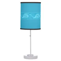 Celtic Knotwork Fish in Blue Table Lamp