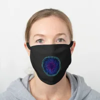 Ethereal Swirl Black Cotton Face Mask