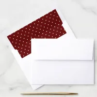 Small White Dots on Red Envelope Liner