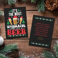 It's The Most Wonderful Time For A Beer Christmas Holiday Card