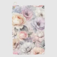 Elegant Rose Blossoms Golf Towel