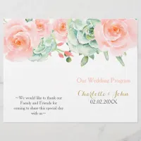 Watercolor Succulent Blush Floral Elegant Wedding