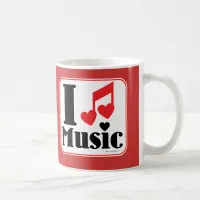 Heart Music Cool Fun Song Epic Motto  Coffee Mug