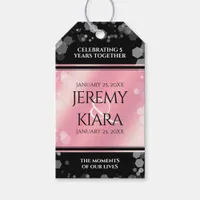 Elegant 2nd 5th Rose Quartz Wedding Anniversary Gift Tags