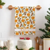 Personalized Christmas Citrus Kitchen Towel