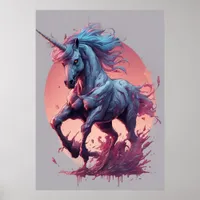 A Zombie Unicorn  Poster