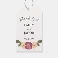 Elegant Wildflower Garden Boho Wedding Thank You Gift Tags