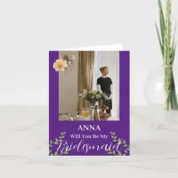 Elegant floral bridesmaid cards