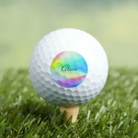 Thumbnail for Modern iridescent pastel rainbow colored,  golf balls