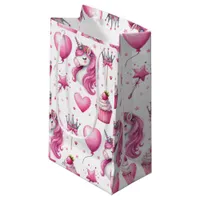 Pink Girl's Unicorn Birthday Small Gift Bag