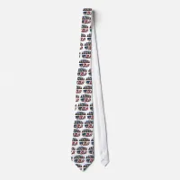 Arizona Picture and USA Flag Text Neck Tie