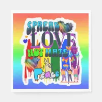 Spread Love Not Hate | LGBTQI+ Pride Napkins