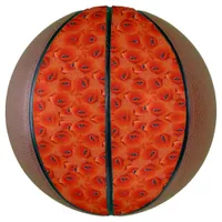 Red poppies pattern basketball