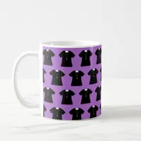 Priest Pastor Cassock Pattern on Purple Coffee Mug