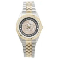 Elegant 28th Linen Wedding Anniversary Celebration Watch