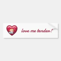 Cupid on Red Heart with Pink Arrow Head Bumper Sticker