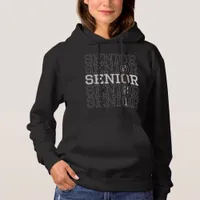 Girls Pink Senior 2021 Class Hoodie + Name on Back