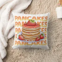 Pancakes Topped with Strawberries and Blueberries Throw Pillow