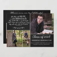 Christian Bible Verse Graduation Multiple Photo Invitation