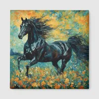 Gorgeous Black Stallion Magnet