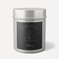 Chic Black Holographic Intention Candles Label