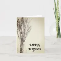 Dried Wheat Grains Lammas Day Blessings Card