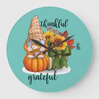 Thankful and grateful acrylic wall clock