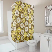 Charming Daisy Collection Versatile Floral Pattern Shower Curtain