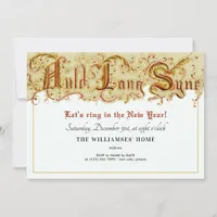 New Year's Eve Celebration Auld Lang Syne Party Invitation