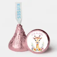 Baby Giraffe Floral, It's a Girl  | Baby Shower Hershey®'s Kisses®