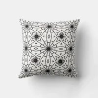 Abstract shapes in Black and White Throw Pillow
