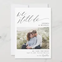 Modern Elegant Re-marriage Wedding Vow Renewal Announcement