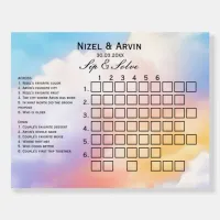 Cloud Nine sip & solve crossword puzzle template Foam Board