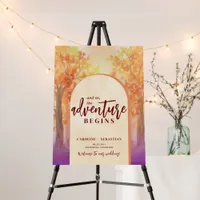 Adventure Begin Rocky Mountain Destination Wedding Foam Board