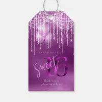 String Lights & Balloons Sweet 16 Orchid ID473 Gift Tags