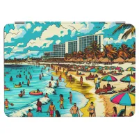 Beach with a Comic Book Pop Art Vibe iPad Air Cover